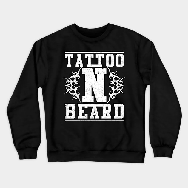 tattoo and beard cool new design Crewneck Sweatshirt by Ojoy